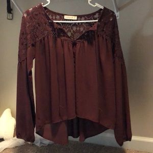 A&F peasant lace blouse